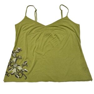 Calvin Klein Jeans Green Embellished Camisole SZ L